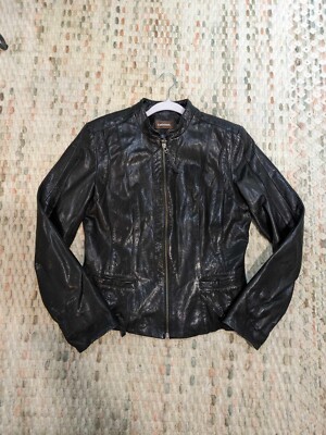 Danier Genuine Leather Womens Jacket W/ Back Zipper - Medium