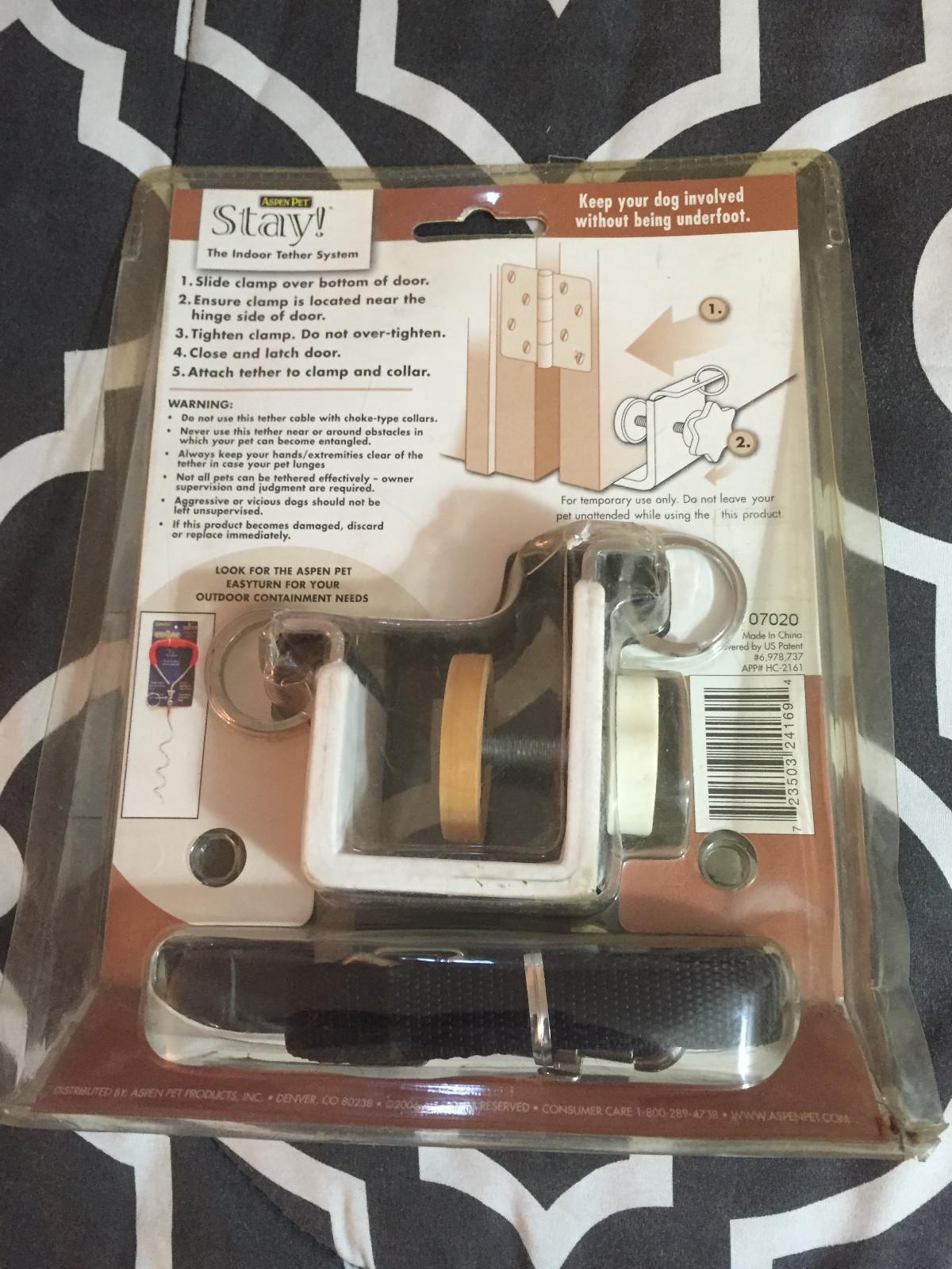 Stay! Indoor Tether System~Train Your Puppy~Under 50 Lbs~ Aspen Pet