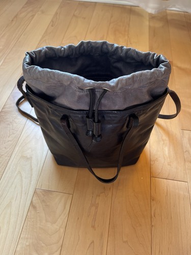 【美品】ｍ0851　メッセンジャーバッグ　オールレザー　軽量　ブラック M0851 Drawstring Bag Black/Grey | eBay