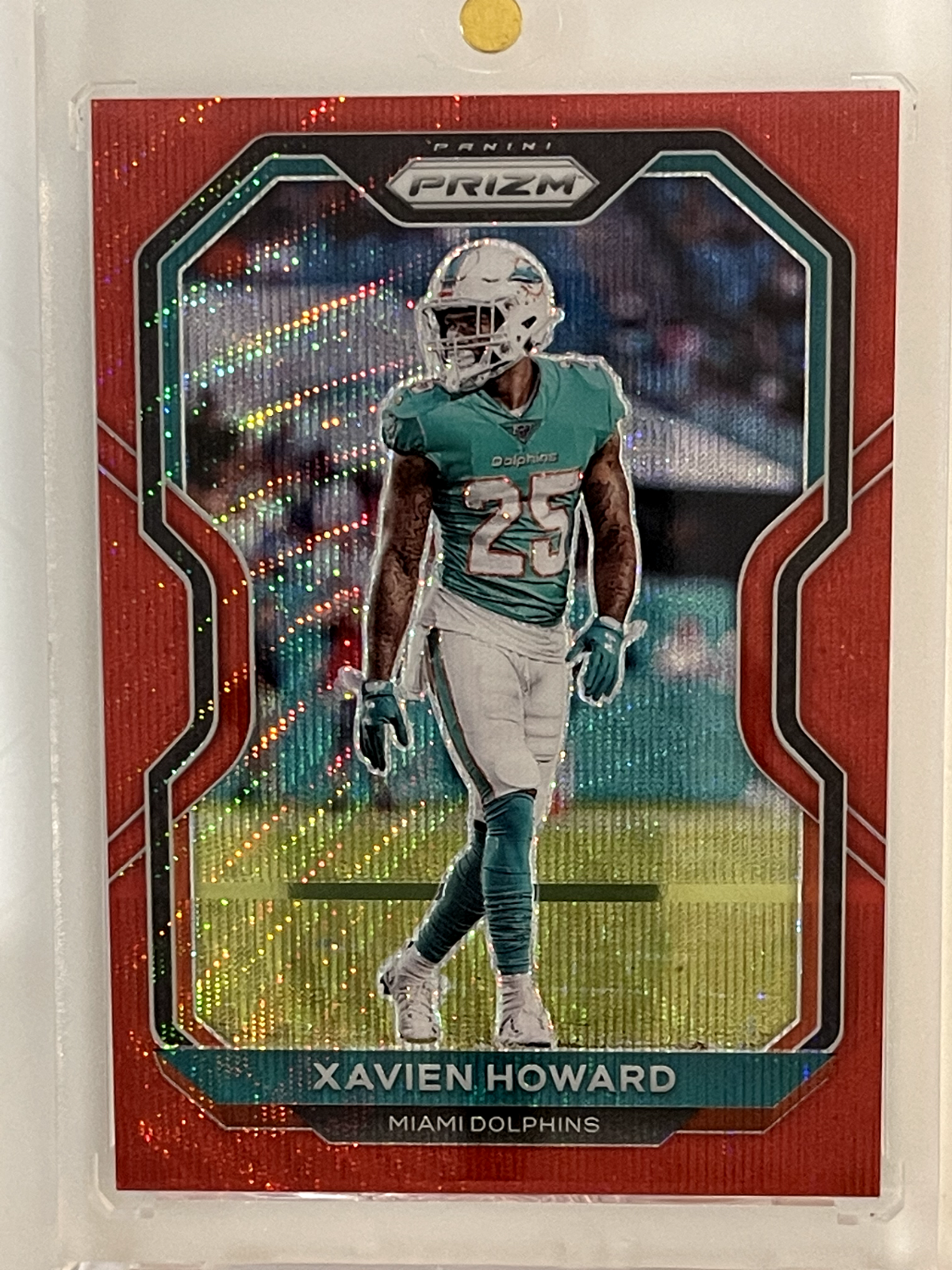 2020 Panini Prizm Xavien Howard Red Wave Prizm /149 Dolphins