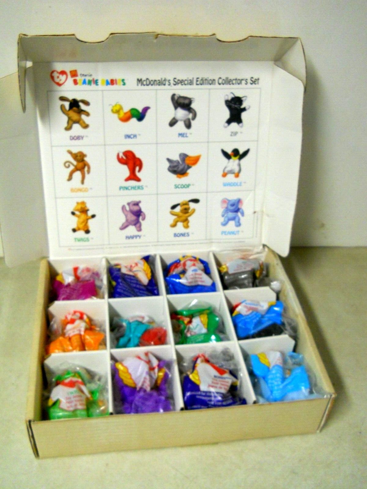 【レア】マクドナルド　teenie BEANIE BABIES 1998 Teenie Beanie Babies Toys McDonald's Happy Meal Toy TY