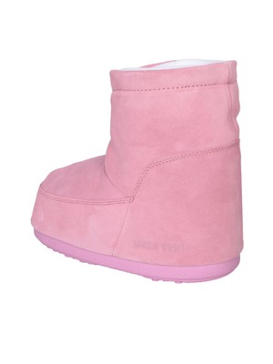 Pre-owned Moon Boot Icon Low Pink Ankle Boot