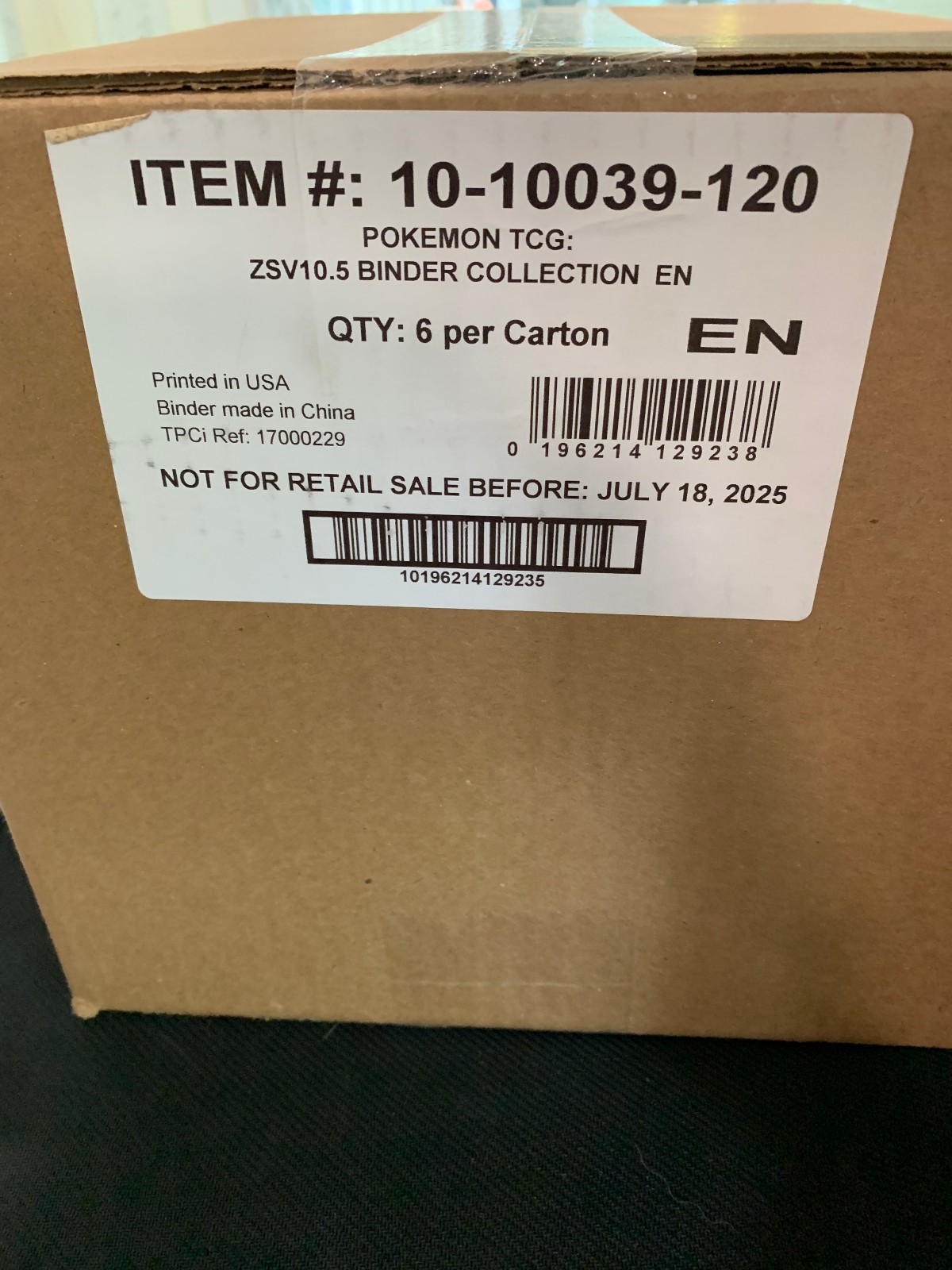 Pokemon TCG Scarlet & Violet Black Bolt Binder Collection 6 Box Sealed Case