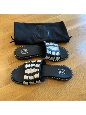 

ASH Женские черные кожаные шлепанцы Playa с круглым носком и заклепками, Черный, AS-PLAYA