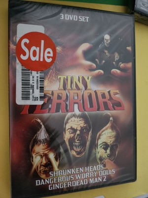Tiny Terrors : 3 DVD SET (Shrunken Heads,Dangerous Worry Dolls,Gingerbread Man )