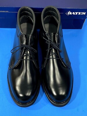 NEW MEN'S BATES LITES LEATHER PADDED COLLAR CHUKKA BOOTS E00078 BLACK 7 D