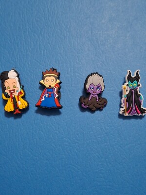 Set Of 4 Disney Villian Croc Charms 