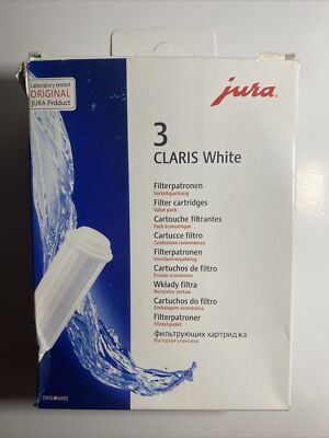 JURA Claris White 3-Pack Filter Cartridge Box Has Some Wear Sealed In Bags