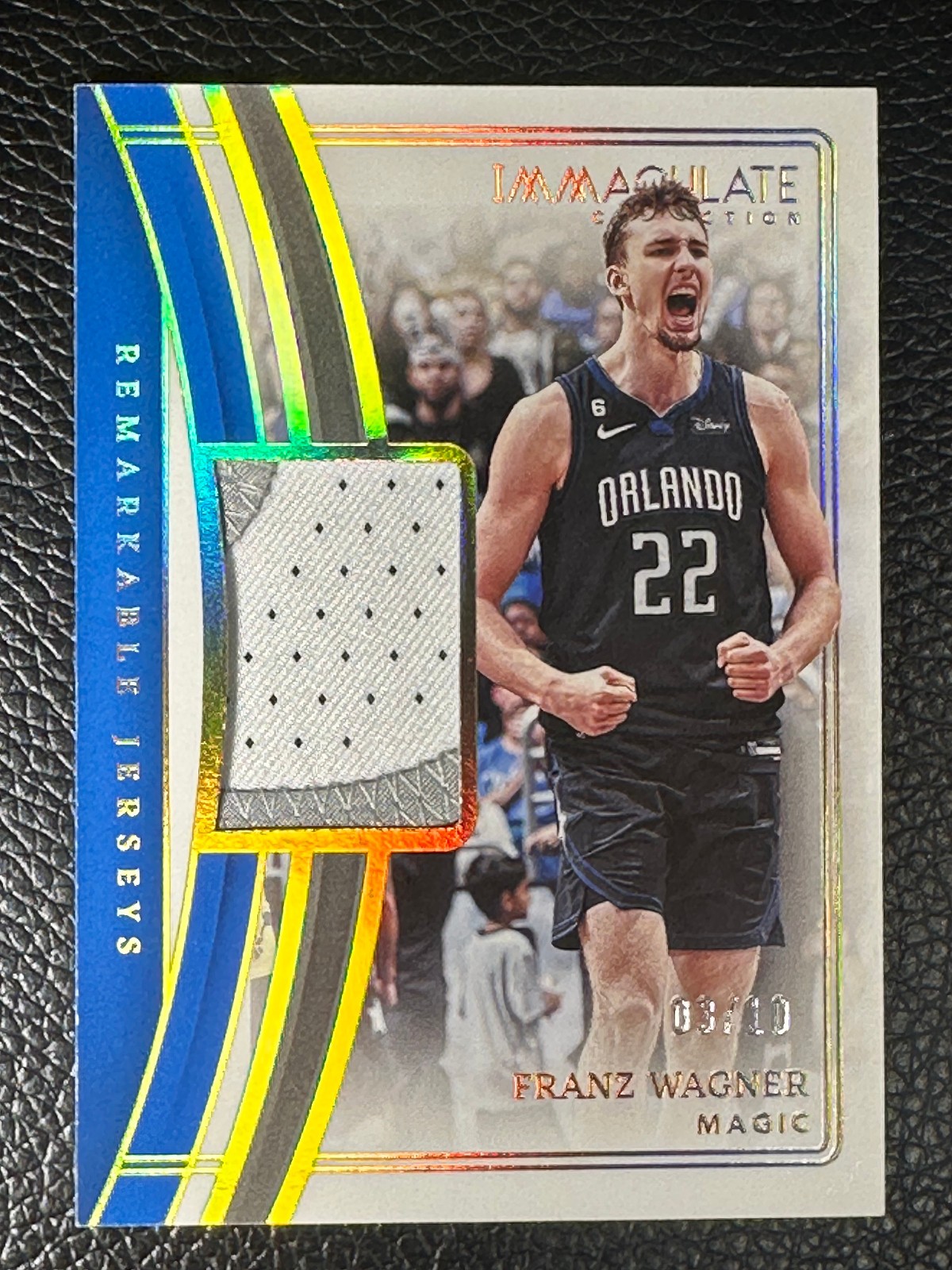 2022 Panini Immaculate Collection Remarkable Jerseys Gold Franz Wagner /10 Patch