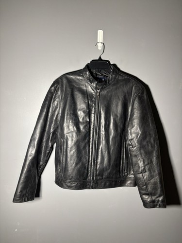 Vintage Gap Y2K Leather Jacket Mens Size Small | eBay