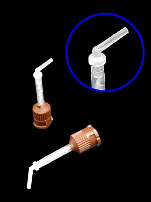 Dental Brown HP Mixing Tips for Endo/Core Material with Intra-Oral Tips