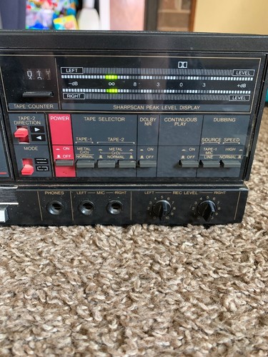 Sharp RT-W800 Dual Stereo Cassette Deck Player