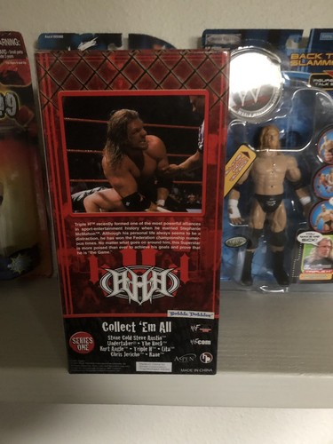 WWE WWF Triple H Action Figures & Rumble Heads Bobble Head. Including Magazines.