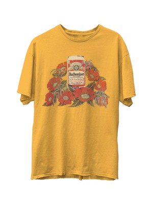 

JUNK FOOD Mens Beverage Gold Graphic Classic Fit Футболка, Золотой, 12MXANB0044