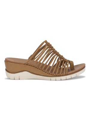 

BARETRAPS Женские коричневые легкие сандалии на танкетке Cambry Toe Slip On Slide 8,5 M, Коричневый, BT28117
