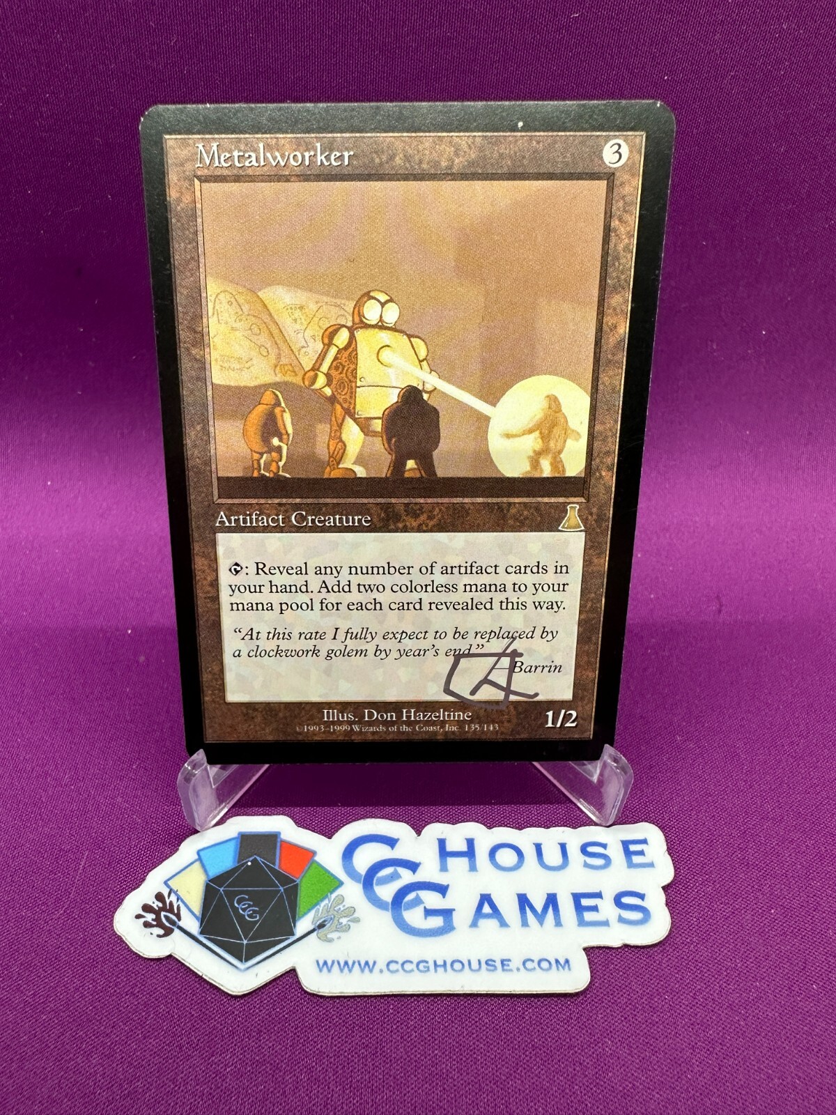 MTG Metalworker Urza's Destiny Artist Proof Signed by Don