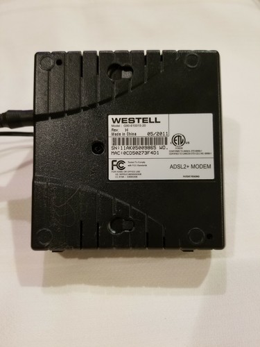Westell Model 6100G (G90-610015-20) Rev H ADSL2+ Modem