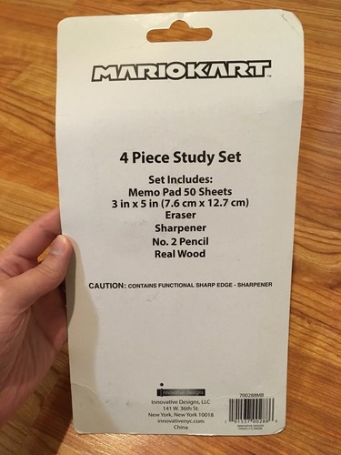 Mariokart 4 Piece Study Set