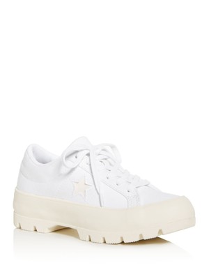 

Женские кроссовки CONVERSE Egret White с контрастной отделкой Ox Round Toe Platform, Белый, 563426C