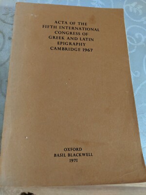Acta Greek Latin Cambridge 1967