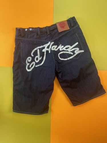 Vintage Y2K era Ed Hardy Skull Death Dagger Baggy Jean