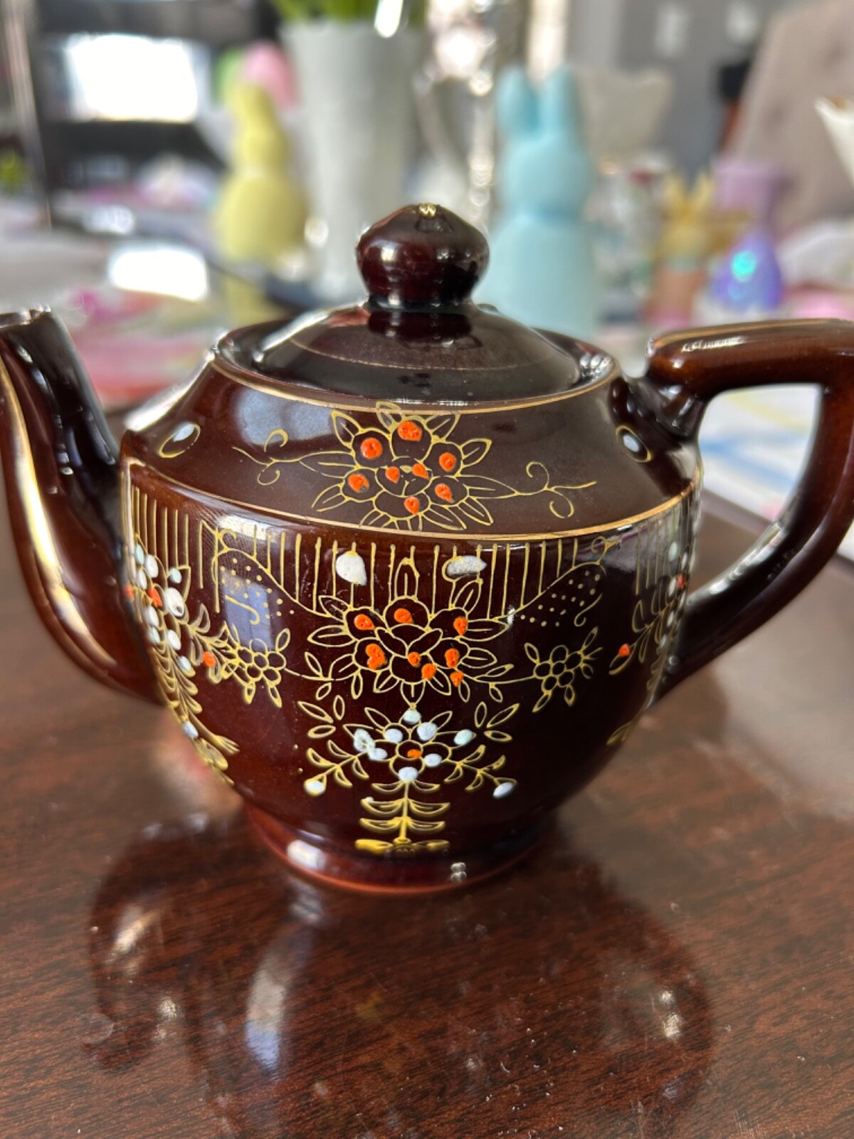 Japan Moriage Enamel Hand Painted Small 2cup