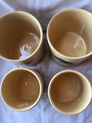 Watt Pottery 4 Petal Starflower Canister Set