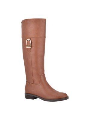 

Женские сапоги TOMMY HILFIGER Medium Brown Pull Rowndup с наборным каблуком, Коричневый, TWROWNDUP2