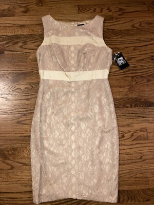 Jax Formal Champagne Lace Dress Size 10