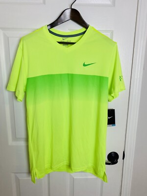 Nike Roger Federer RF 2015 Australian Open Crew Tennis Shirt Large Nadal NWT