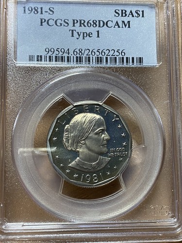 1981-S Susan B Anthony Dollar Type1 Purple Tone PCGS PR68DCAM Rare