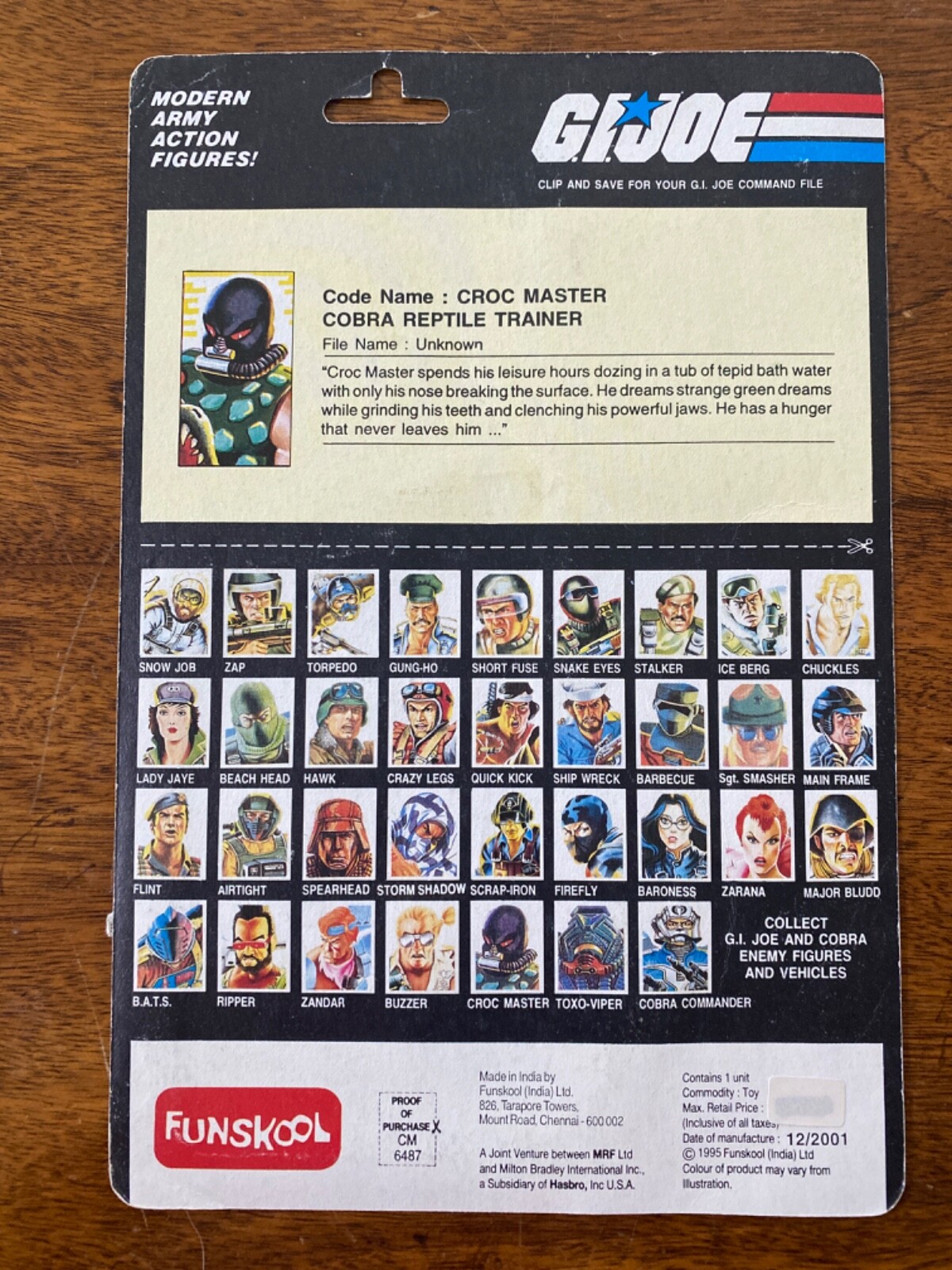 GI Joe Cobra - FILE CARDS - Original Action Figure Accessory LIST YOU PICK