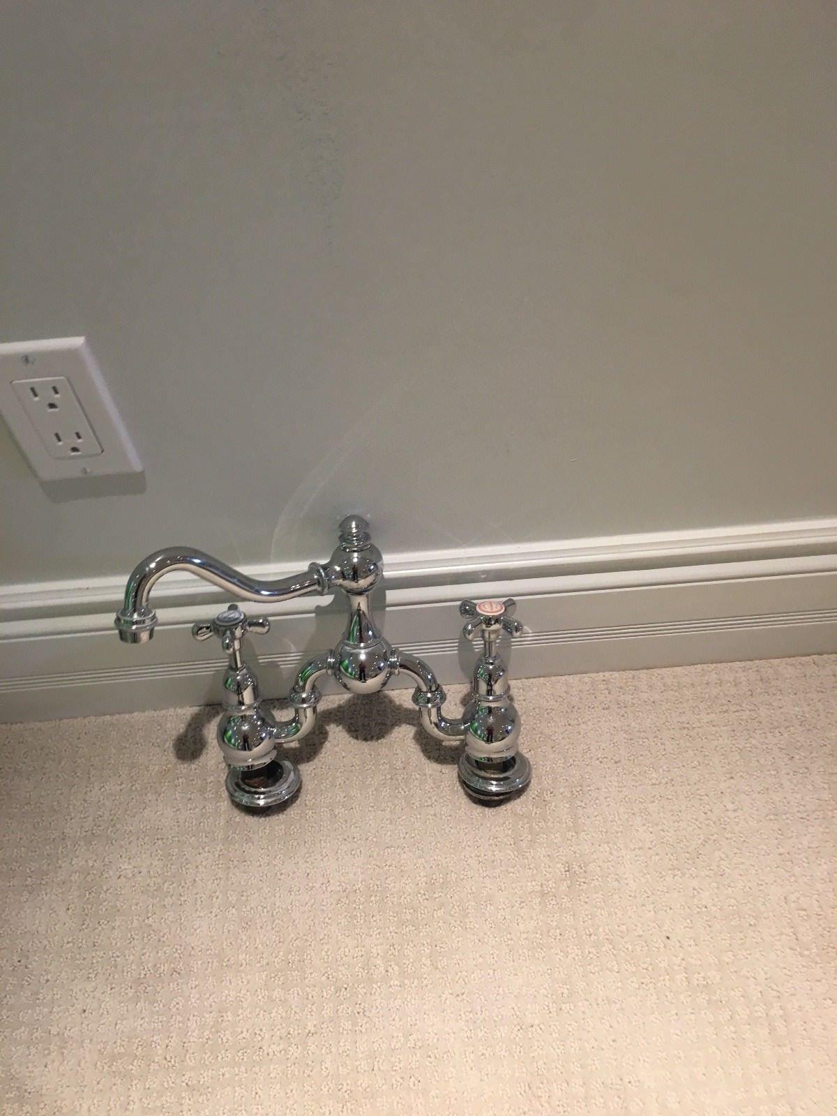 HERBEAU MODEL 3022 ROYALE BATHROOM FAUCET SET POLISHED CHROME