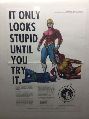 Folded Promo Poster 22 X 16 Post Mayhem It Only Looks Stupid Until You Try It 91