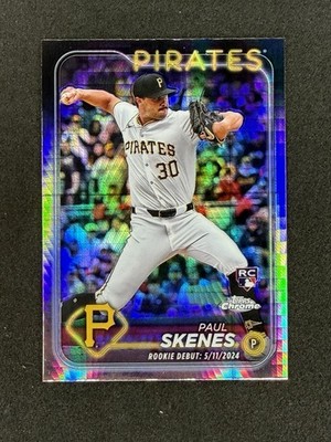 2024 Topps Chrome Update Paul Skenes Rookie Prism Refractor USC27 Pirates