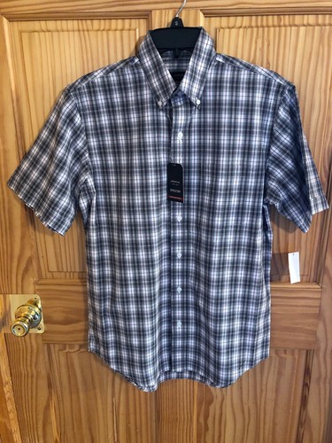 ②70s USA Arrow open collar shirt check M Arrow Men's Checkers Long Sleeve Button Dress Shirts Yellow