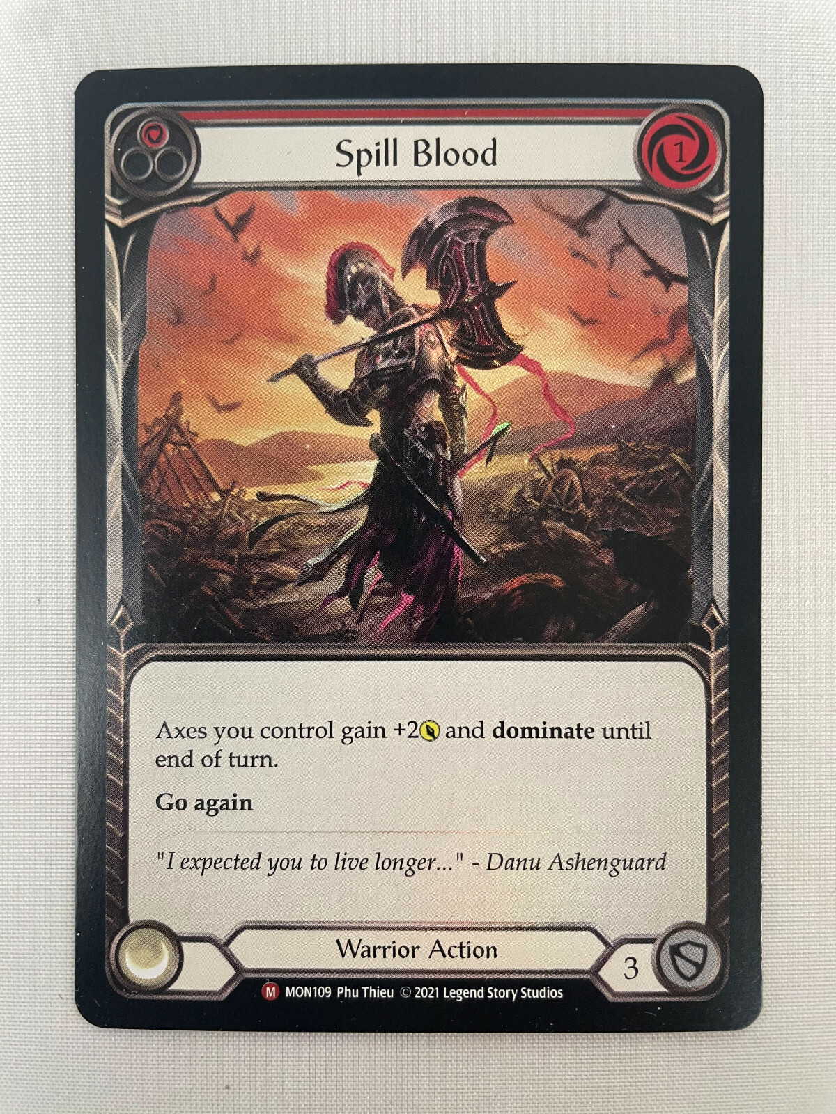 Flesh and Blood First Edition Monarch Spill Blood Foil NM