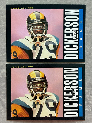Lot of (2) 1985 Topps ERIC DICKERSON Rams NFL Football 2nd Year Cards #79