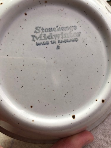 Set Of 4 Stoneware Stonehenge Salad Bowls - 7” - Midwinter - England