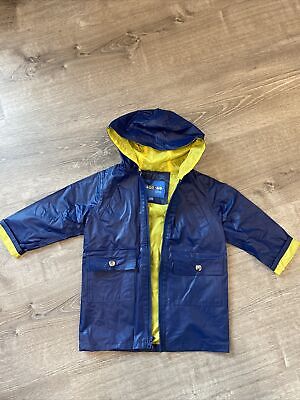 Wippette Kids Raincoat Toddler 24M Navy Blue Yellow  NEW