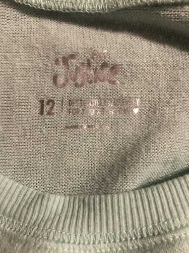 Justice Aqua Size 12 Sweatshirt Lightweight