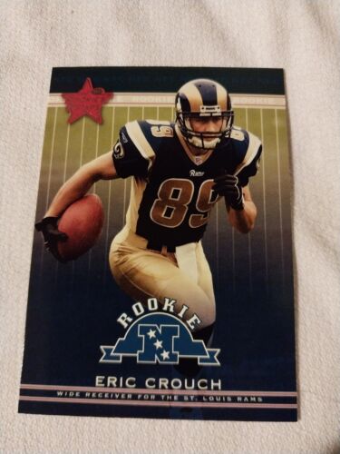 2002 ERIC CROUCH LEAF RS NFL ROOKIE RC CARD #298 LA RAMS NEBRASKA HUSKERS . rookie card picture