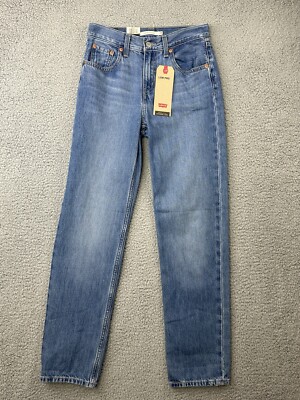 Levi's Jeans Womens Low Pro Straight Size 24 Medium Wash Denim 26x30 NEW