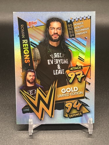 2021 Topps WWE Slam Attax Roman Reigns GOLD Limited Edition