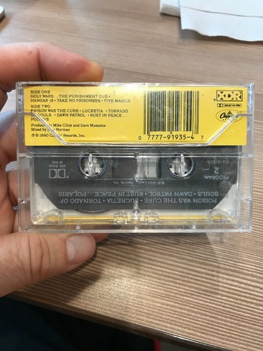 MEGADETH - Rust In peace Cassette tape 1990 Capital records Thrash metal/Rock