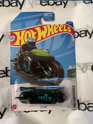 2022 Hot Wheels #45 HW Contoured 2/5 FLY-BY Green/Black w/Black Free Ship