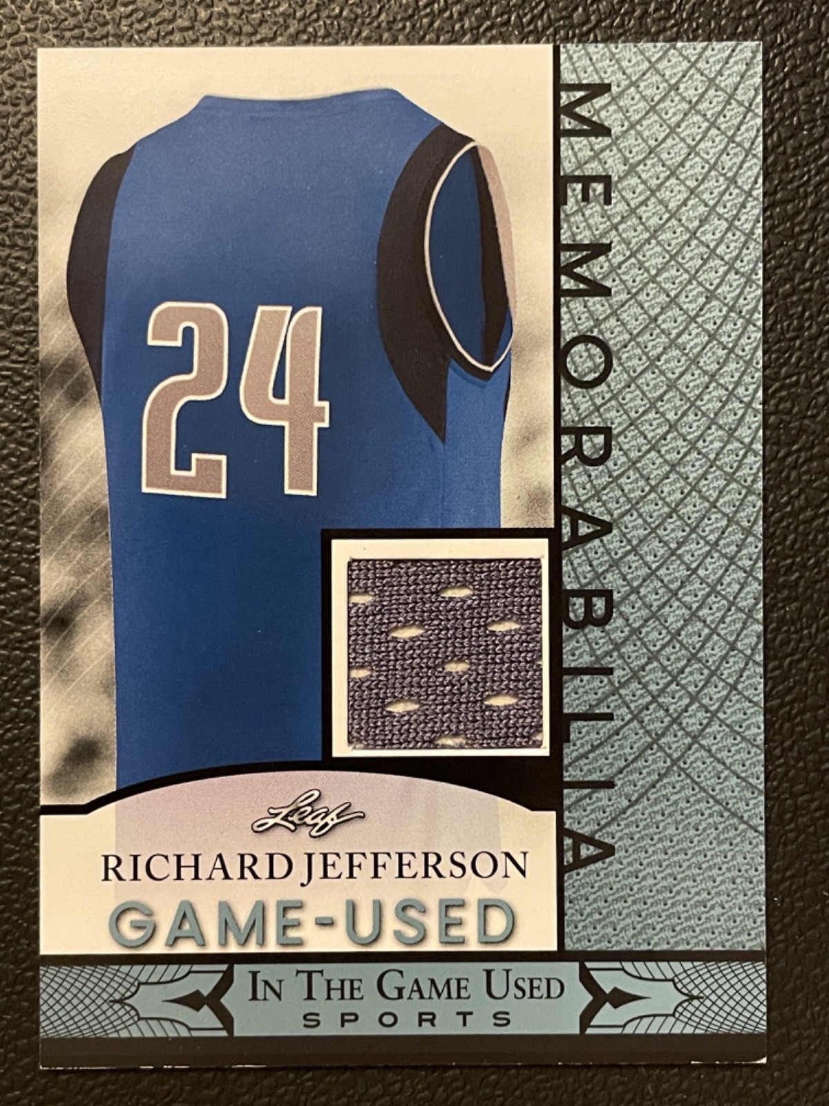 2024 Leaf In The Game Used Memorabilia Blue Richard Jefferson Jersey