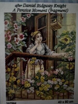 Printed needlepoint  tapestry Canvas Only pensive moment Orchidea 2979 40x50 Cm
