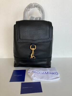 Rebecca Minkoff Bree Leather Convertible Backpack Black/ Golden Hardware - NWT