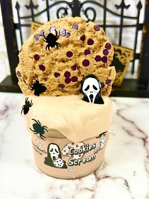 Cookies and Scream Thick and Glossy Slime ~DIY Clay~Halloween ~Fall~ASMR